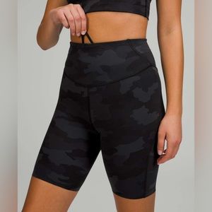 Lululemon camo bike shorts, size 6